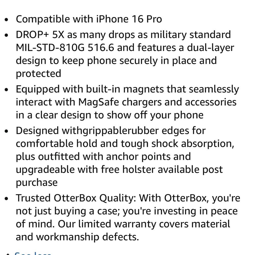 OtterBox iPhone 16 Pro Max Defender Series XT - Floral Purple - Picture 6 of 6